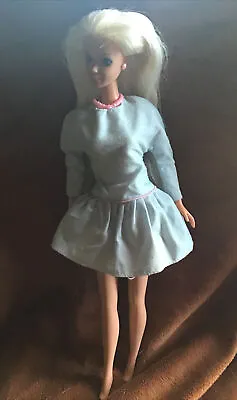 Barbie Mattel 1966 Long Blond Hair/ Twist Waist Bendable Knee 80s Blue Pink Dres • $19.99