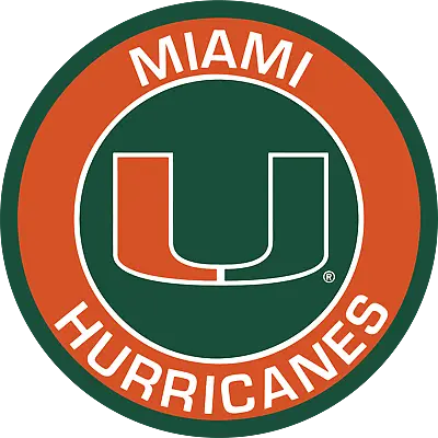 Univ Of Miami Vinyl Sticker/Decal -NCAA -College Football - Hurricanes • $3.25