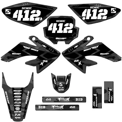 2004-2010 CRF 100 APACHE Grey Senge Graphics Kit Compatible With Honda • $119.99