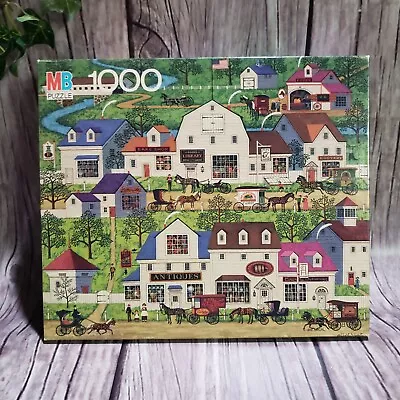 Vintage 1986 Charles Wysocki Shops And Buggies Puzzle 1000 Piece Jigsaw Puzzle • $20