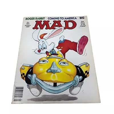 VTG MAD Magazine # 284 January 1989 Who Framed Roger Rabbit Coming To America • $11.25