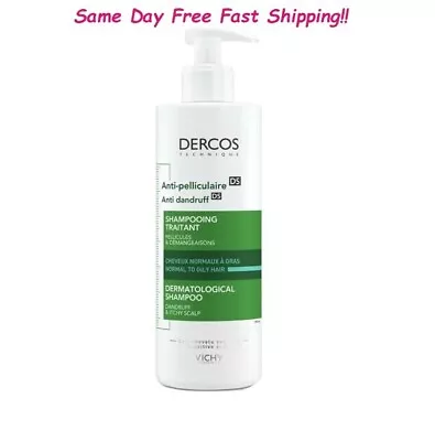  EXTRA LARGE  Vichy DERCOS Anti-Dandruff Shampoo NORMAL To OILY Hair 13.2oz 400m • $32.98