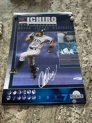 2007 Ichiro 8 Poster Calendar 20.5X29.5 RARE Seattle Mariners Team Store NICE MT • $9.99