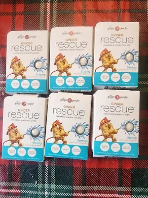 6  Ginger People Ginger Rescue Chewable Ginger Tablets Lot Of 6 Packs Exp 02/26 • $24.99