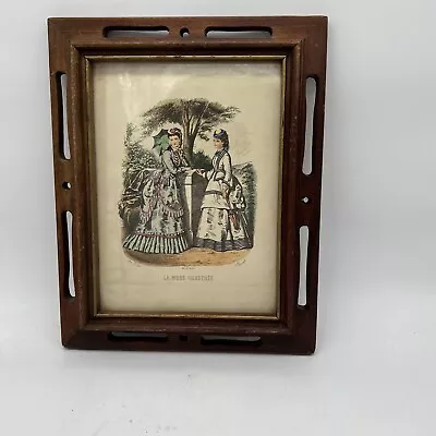 LA MODE ILLUSTREE Antique Vintage Print Paris Framed • $25