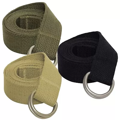 Military D-Ring Expedition Belt - Black Khaki Olive Drab • $10.99