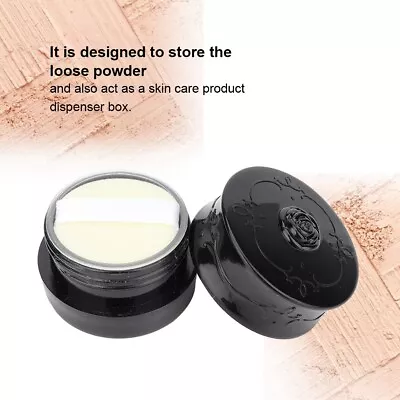 Vintage Rose Empty Loose Powder Dispenser Box Cosmetic Case With Powder Puff NOW • $14.26