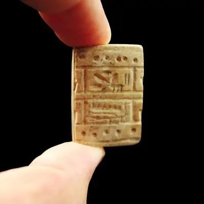 Rare Antique Egyptian Ancient Steatite Stone Plaque Stamp Seal Amulet Figurine • $45