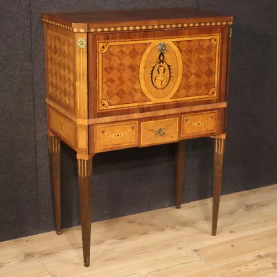 Secretaire Inlaid Wood Antique Style Louis XVI Furniture Desk 20th Century • $5500