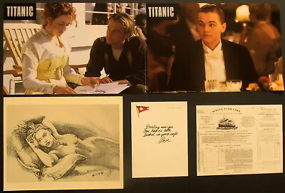 Titanic 1997 Movie Memorabilia Collection Posters Rose Drawing Letter Ticket • $19.95