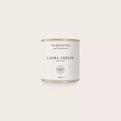 Laura Ashley Matt Emulsion Paint Tester Pot 100ml Amethyst White - • £9.49