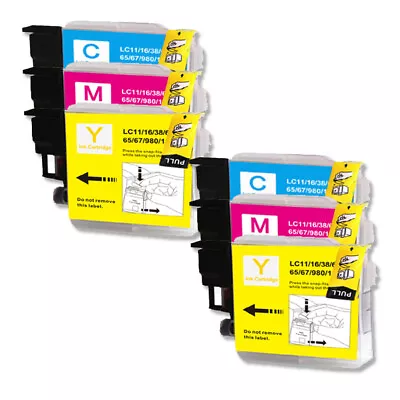 6 Pack CMY Ink Set Compatible With Brother LC61 MFC-6490CW MFC-490CW MFC-495CW • $11.99
