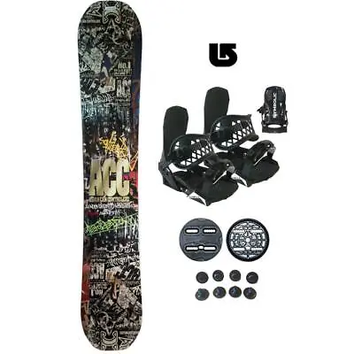 156cm ACC Poison Snowboard And Bindings L-XL Package Set With Burton Decal AC22 • $269.99