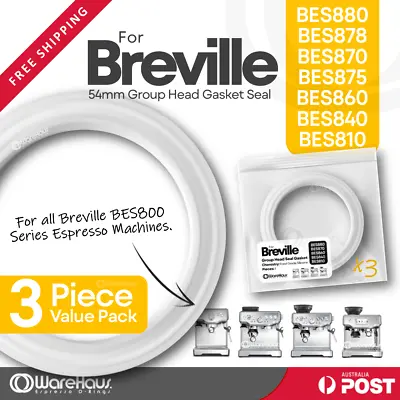 3x Piece Breville Silicone Group Head Brew Seal Gasket BES840 BES860 BES870 • $16