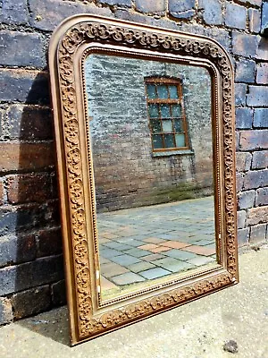 Antique French Louis Philippe Style Overmantel Mirror • £265