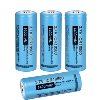 4PCS 18500 Rechargeable Battery 3.7V 1400mAh Li-ion Batteries For Solar Lights • $14.99