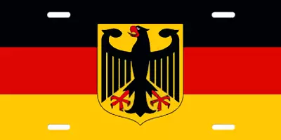 GERMAN FLAG WITH EAGLE License Plate FREE SHIPPING!!! • $8.88