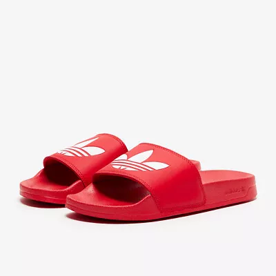 $39.99 • Buy Adidas Originals Shoes Adilette Lite Slides Scarlet/White/Scarle Slip On Sandals