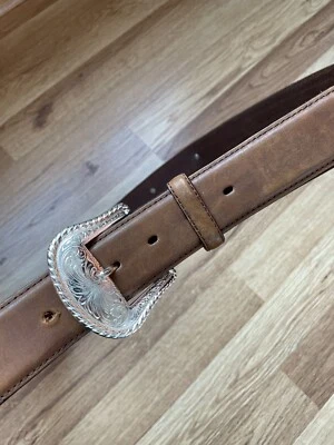 $44.49 • Buy Tony Lama Western Leather Belt - Size 54! Great! Make An Offer!