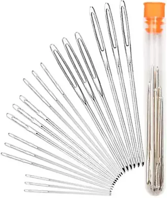 $9.06 • Buy Large-Eye Blunt Needles, Stainless Steel Yarn Knitting Needles, Sewing Needles, 