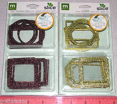 Making Memories Metal Slice Glitter Rim Tags Or Use For Frames And Borders New • $8.99