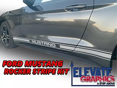 2005-2023 For Ford Mustang Side Rocker Stripes Vinyl Graphics 3M Decals Stickers • $35.95