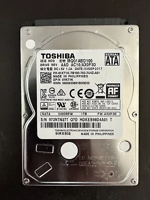 Toshiba MQ01ABD100 1TB 2.5  Laptop Hard Drive SATA HDD • £24.99