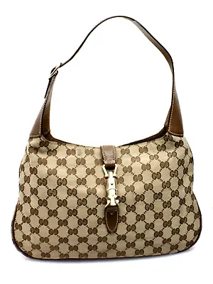 Gucci Khaki GG Brown Canvas Jackie Hobo • $712.50