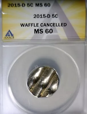 2015d ERROR ANACS MS60 WAFFLED Jefferson Nickel BU+ Coin STRUCK Waffle W Details • $89.99