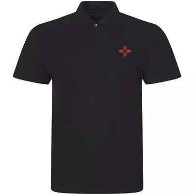 Men's Casual Polo Shirt New Mexico Flag Embroidered Short Sleeve Golf Polo-Shirt • $23.99