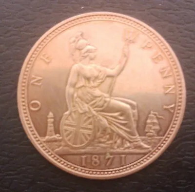 Retro Queen Victoria 1871 Bun Penny. Souvenir Gap Filler. Same Size As Original. • £3.59