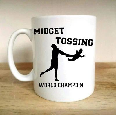 £6.99 • Buy Midget Tossing Champion Funny Jackass Pub Hobbit Dwarf Gift Cup  Mug