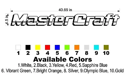 2 Color MasterCraft Hull Decal 4.5 X40.6  #2 • $24.95