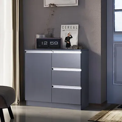 Multifunctional Storage Cabinet Standing Unit Kitchen Cupboard W/ Door & Drawers • £85.95