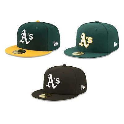 Oakland Athletics OAK MLB New Era 59FIFTY Fitted Cap - 2 Tone / Green / Black • $35.99