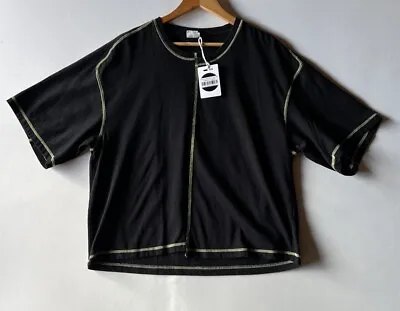 Bassike Top Adult Large Black Organic Cotton Boxy Made In Australia BNWT Womens • $178.50