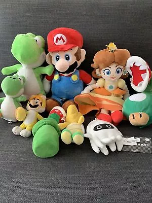 10 Super Mario Plush Lot Nintendo Stuffed Mario Yoshi Peach Coin Toad Luigi • $58