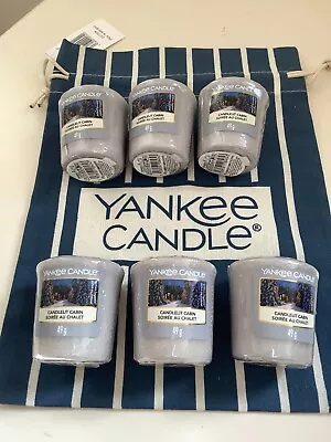 Yankee Candle 6 Votives & Bag 'Candlelit Cabin' • £12.95