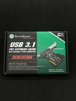 £25 • Buy Silverstone ECU04-E USB3.1 10Gbps Internal 19pin Connector PCI-E Gen2.0 X2 Card