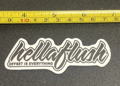 HELLAFLUSH OFFSET JDM Racing Sticker Car Logo Drift Japan Toyota Honda • $1.99