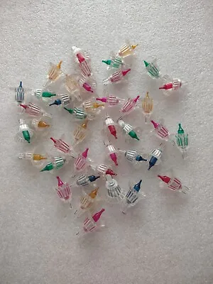 Lot Of 41 Vintage Christmas Light Reflectors Covers Plastic Bells With Lights • $9.99