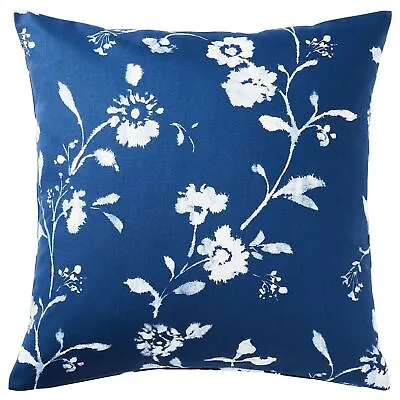 £9 • Buy IKEA Blagran Cushion Cover 50 X 50 Cm Blue White Floral