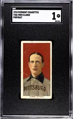 1910 Piedmont Cigarettes (T206) Fred Clarke SGC 1 • $199