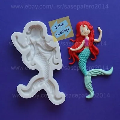 Little Mermaid LARGE Silicone Mold.  • $9.50