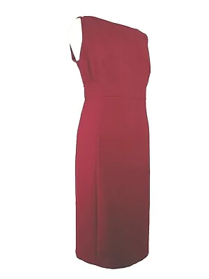 Debenhams Dress Size 14 Red Bodycon J Taylor Stretch Tailored Christmas Cruise • £14