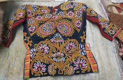 Vintage Banjara Boho Henna Rabari Kuchi Belly Dance Handmade Indian Choli Top • $100