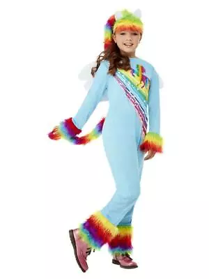 Child Girls Rainbow Pony Horse Fancy Dress Costume 4-12 Yrs • £26.12