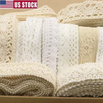 Vintage Crochet Lace Cotton Sewing Ribbon DIY Sewing Craft Tools 20 Yard/lot • $16.39