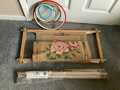 Bundle Of 6 Various Tapestry Embroidery Frames Inc New Frame & Tapestry • £24.95