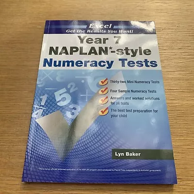 NAPLAN-style Numeracy Tests: Year 7 By Lyn Baker (Paperback 2010) • $14.99